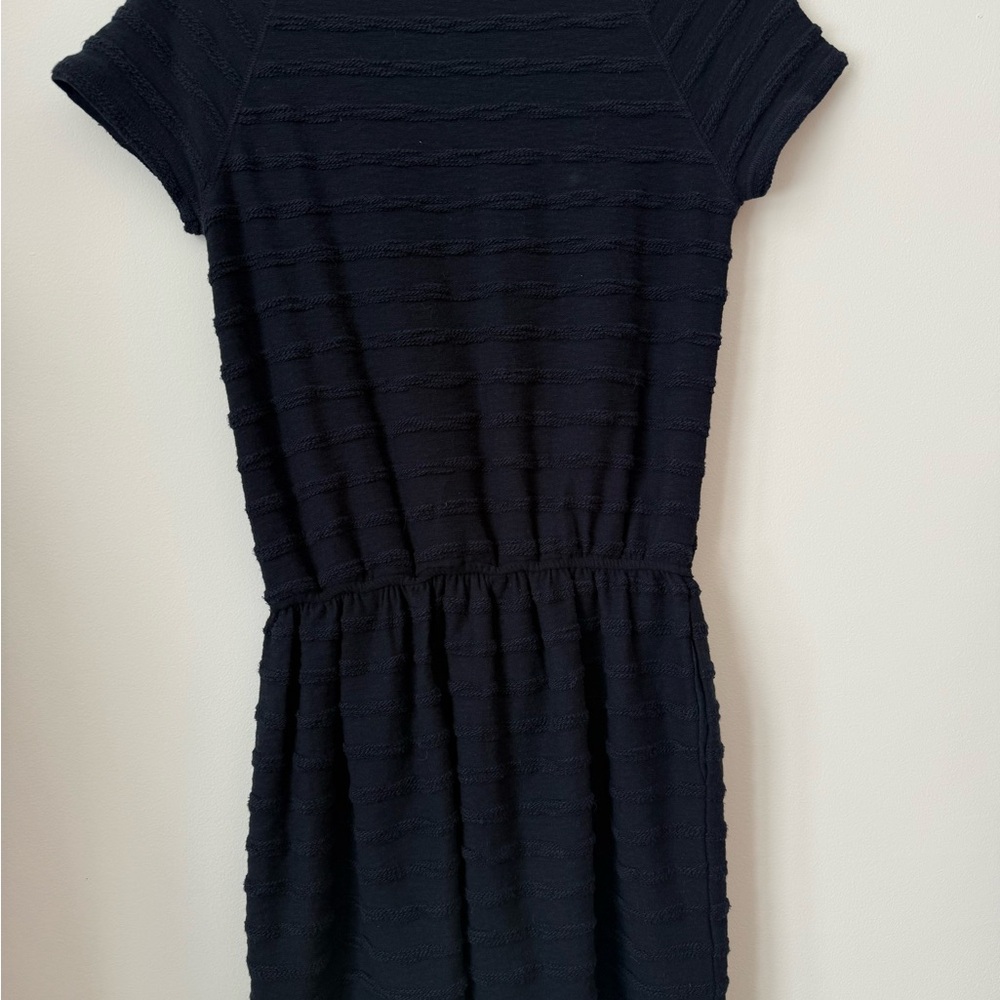 Abercrombie Kids Girls Navy Textured Dress size 15/16 | Stretch Waist Casual - Picture 3 of 7